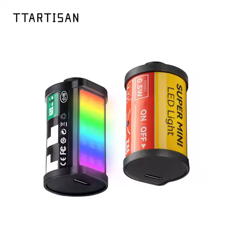 TTARTISAN RGB Full-color Mini Magnetic LED Light for Camera Vlog Live Streaming with Cold Shoe Mount