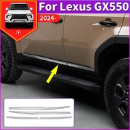 For 2024 Lexus GX550 GX550h Car Door Waist Line Chrome Decoration Strip GX 550 Exterior Upgraded Acc