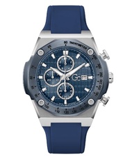 Guess Collection-Swiss Mvt  PB Silver  Blue PVD case  Blue dial  Chrono-Men-Watches-Blue