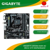 GIGABYTE B550M DS3H AC Micro MATX Motherboard (AM4/DDR4 x4/WIFI/M.2 x2)