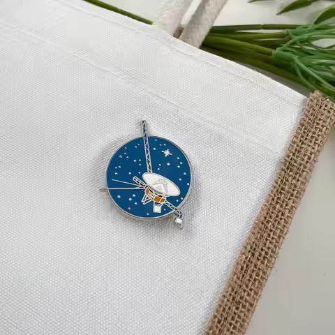 Voyager Program Enamel Pin Voyager Space Probe Badge Brooch Jewelry Backpack Accessory Gifts