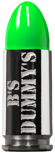 B's Dry Fire Snap Caps - A.K.A. B's Dummy's - Dummy 9mm Luger Training Caps (5 Pack) (Neon Green Nic