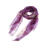 Dries Van Noten Scarf beige purple overall pattern