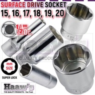 15mm 16mm 17mm 18mm 19mm 20mm SURFACE DRIVE SUPER LOCK LONG DEEP BOX SOCKET 15 16 17 18 19 20 IMPACT