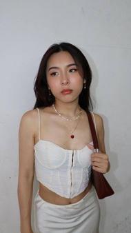 Golden Waves 交錯淡水珍珠項鍊・天然珍珠・雙層項鍊