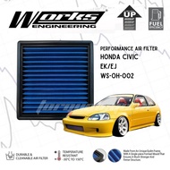 (HONDA CIVIC EK/EJ) WORKS PERFORMANCE HIGH FLOW DROP IN AIR FILTER WS-OH-002