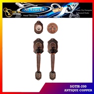 ST GUCHI Double Entrance Handle Lockset SGTH 200 Antique Copper Gripset