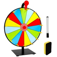 รางวัลล้อ DIY Interactive Spin Wheel พร้อมยางลบกระดานและปากกา Erasable Tabletop Roulette Spinner สํา