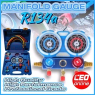 PROFESSIONAL R134a MANIFOLD GAUGE SET R134a GAS METER Car Aircond Kereta R134a R12 R22 R410a R32 R410a Refrigerant