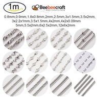 BeeBeecraft 1 m 304 Stainless Steel Chains Decorative Chains Soldered for Men Women Jewelry Chain DIY Making