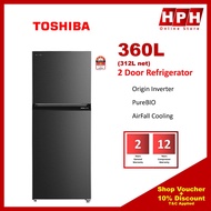 Toshiba 360L 2 Door Inverter Fridge Refrigerator GR-RT416WE-PMY Peti Sejuk 冰箱