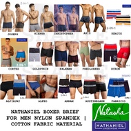 NATHANIEL BOXER BRIEF  FOR MEN NYLON SPANDEX |  COTTON FABRIC MATERIAL 100% Original