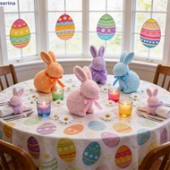 SERINA Rabbit Easter Figurine, Colorful Handmade Easter Bunny Ornament, Exquisite Simulation Bunny N