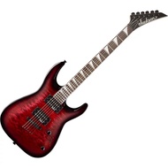 Jackson JS32TQ Dinky Archtop Electric Guitar, Transparent Red