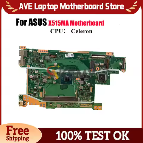 X515MA Laptop Motherboard For ASUS VivoBook X515M X515MA Notebook Mainboard With Celeron CPU 100% te