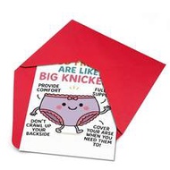 1pc Best Friend Birthday Card: "Best Friends Are Like Big Underwear!" This Is A Cute And Funny Gag G