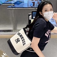 Korea Korea MLB Bucket Bag Men Women Collision Fashion All-Match College One-Shoulder Messenger Bag Large-Capacity Tote Bag