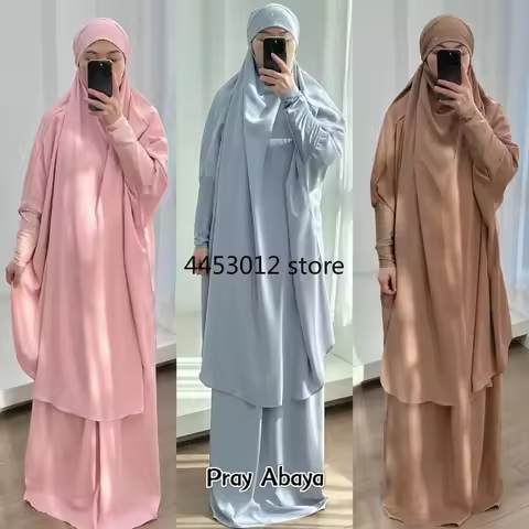 Ramadan Eid Jilbab Muslim Abaya Dubai Prayer Dress Abayas for Women Hijab Long Khimar Robe Islam Clo