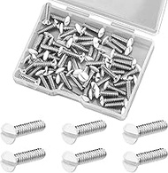 AIEX 60Pcs 1/2 Inch Long 6-32 Thread White Wall Plate Screws Outlet Cover Screws Switch Cover Screws
