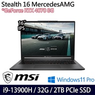 MSI微星 Stealth 16 MercedesAMG A13VG-235TW 16吋電競筆電 i9-13900H/32G/2TB PCIe SSD/RTX4070 8G/W11P