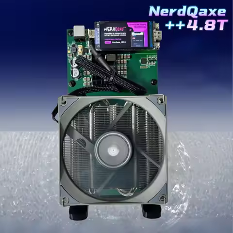NerdQaxe++ 4.8TH/s Bitcoins Miner 4 Pieces BM1370 Asic Chip Solo BTC 68W 2.4G WiFi Open-Source Minin