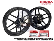 HONDA ADV 150 100% ORIGINAL FRONT REAR SPORT RIM DEPAN BELAKANG 250 x 14 350 x 13 44650-K0W-M10ZA 42