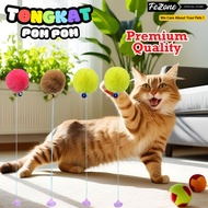 Cat Stick Cat Toy Cat Stick Pom Pom Stick Fluffy Cat Fur Stick FEZONE