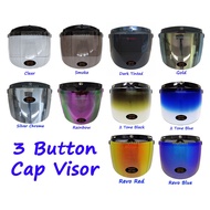 Visor 3 Button Cap Visor - SGV / Magnum / MHR / MS88 / Apollo / Bell / BKP88 / NS88 / WS88