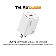 TYLEX XA16 30W Max USB-C PD Fast Wall Charger Smart Chip Inside Universal Charger with Type-C Cable