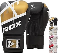 RDX Boxing Gloves for Training and Muay Thai, Maya Hide Leather Mitts for Fighting, Kickboxing, Sparring, EGO Glove for Punch Bag, Focus Pads, Thai Pad and Double End Ball Punching