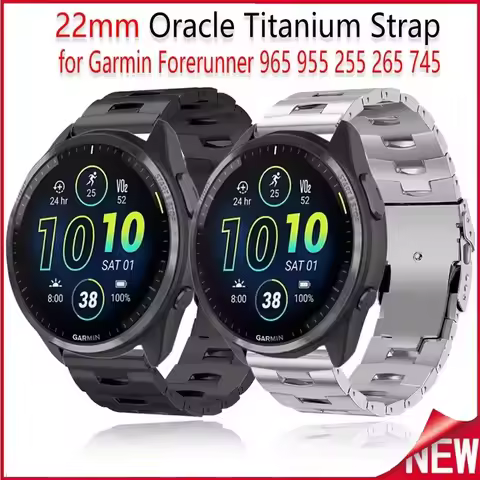 22mm Titanium Watch Strap for Garmin Forerunner 970 570 965 955 265 Watchband For Garmin Vivoactive 