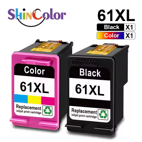 ShinColor 61XL 61 XL Premium Black Remanufactured Color InkJet Ink Cartridge for HP61 for HP Envy 15