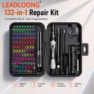 LEADLOONG 132 in 1 Screwdriver Tool Kit, Portable Precision Repair Set For Electronics, Phone, Lapto