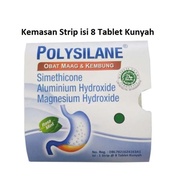 Polysilane Tablet Kunyah Obat Maag Polisilane Strip Polisilen