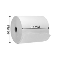 Thermal Receipt Paper Roll ( No Core ) For Printer Grab / Food Panda- 57mm x 40mm x 1 Roll