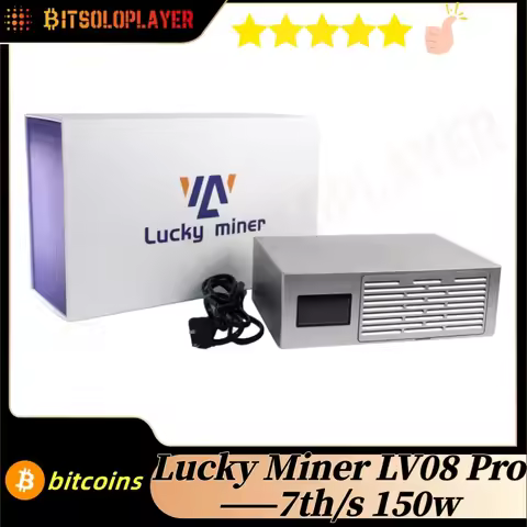 2026 New Lucky Miner LV08 Pro 7TH/s Bitcoin Miner Silent Mini ASIC Crypto Miner Support SHA256 BTC B