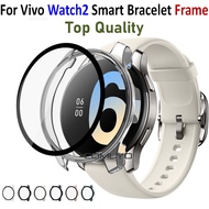 2 in 1 Protective Case for vivo watch2 Replacement Smart Bracelet Watch Frame PC Protective Cover Screen Tempered Glass Film