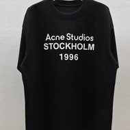 Acne Studios Letter Print Round Neck T-Shirt for Men and Women