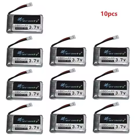3.7v 1800mAh Rechargeable Battery for KY601S SYMA X5SW X5 M18 H5P 903052 3.7v Lipo battery XH2.54 Pl