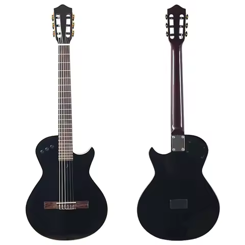 39 Inch Silent Classical Guitar 6 String Electric Classic Guitar Solid Spruce Wood Silence Guitar Hi