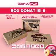 Kraft Donut Box Donut Box contains 6 P27 L19 T5 Chocolate Bread Box Cake Packaging Laminated donut b