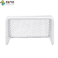 SUYO Aquarium Soccer Goal, White Stainless Steel Frame Mini Soccer Goal,  11*6.5*6cm Desktop Mini Go