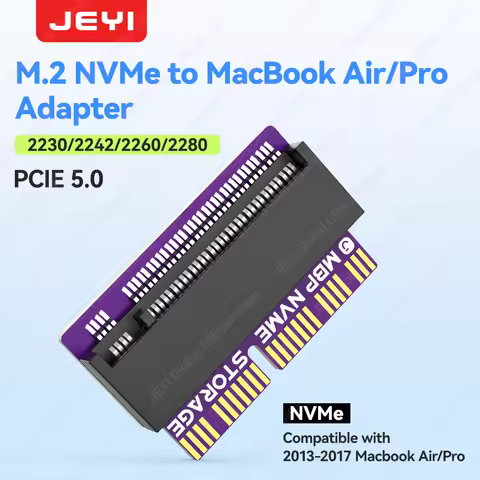 JEYI M.2 NVME MacBook SSD Convert Adapter for Upgraded MacBook Air Pro Retina Mid 2013-2017, for A14