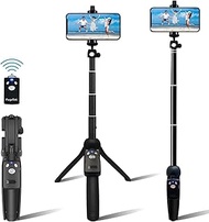 Fugetek Portable 48" Selfie Stick & Tripod, All in One, Lightweight Aluminum, Photos, FaceTime, Vide