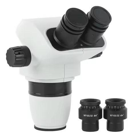 3.35X 6.7X 45X 90X Zoom Binocular Stereo Microscope Magnification Head With WF10X/22MM Focusable Eye