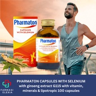 PHARMATON CAPSULES WITH SELENIUM with ginseng extract G115 with vitamin, minerals & lipotropic 100 c