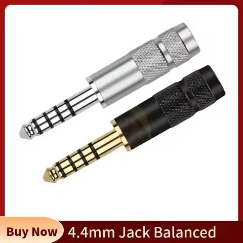 Balanced Interface 4.4mm Jack 5 Poles Male Plug Rhodium Gold Plated Audio Connector DIY NW-WM1Z/A He