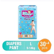 (0_0) Pampers Baby Happy pants L30 Popok Celana grosir per karton