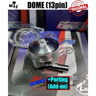 👍(+Pocket 4V/2V) 57mm/53mm DOME Piston Custom LEO RACING (13PIN 13mm) LHK EX5/DREAM/CLASS1/W110/KRIS