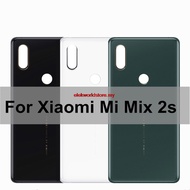 yii- Ceramic or Glass Battery Back Cover For Xiaomi Mi MIX 2S Mix2s Battery Cover Back Cover Door For Xaomi Mi MIX 2 S